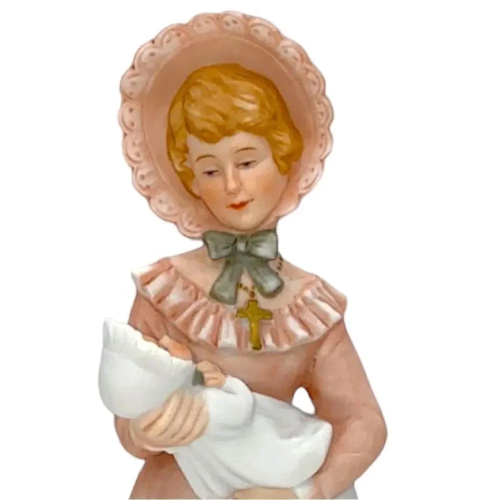 Vintage Enesco Treasured Memories Bisque Christening Day 1983 Figurine